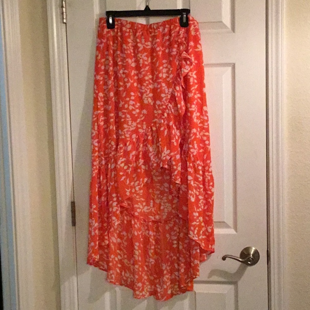 Floral Orange Skirt